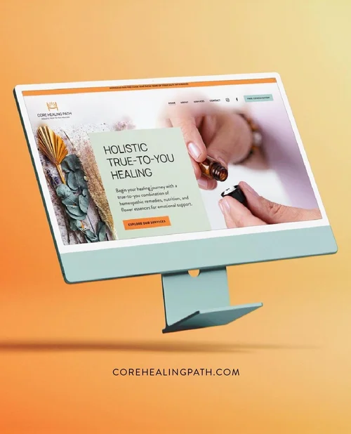 Core Healing Path website on iMac