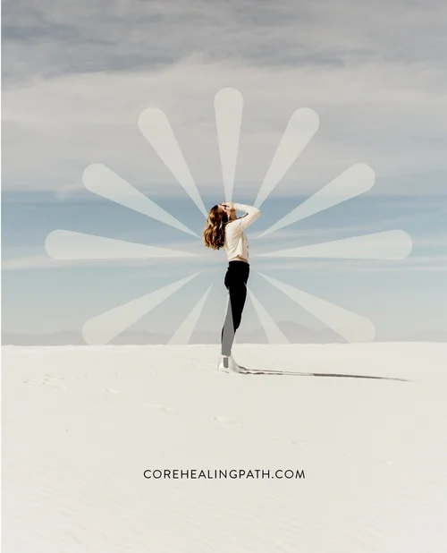 Woman standing on white sand dunes