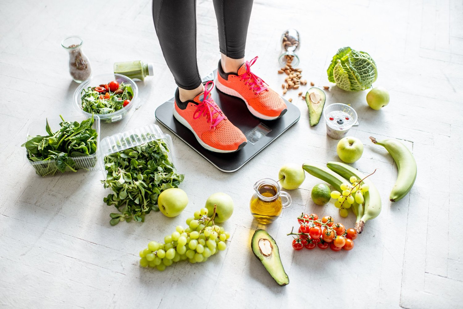 Fresh food prepared as part of a supportive nutrition routine